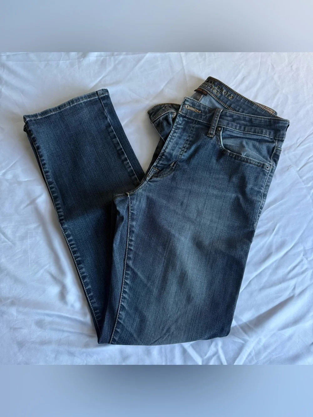 American Eagle Men’s Classic Dark Wash Denim Jeans - Original Straight